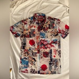 Men's Anime Graphic Print Shirt Sz.S